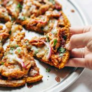 A picture of BBQ Chicken Sweet Potato Pizza